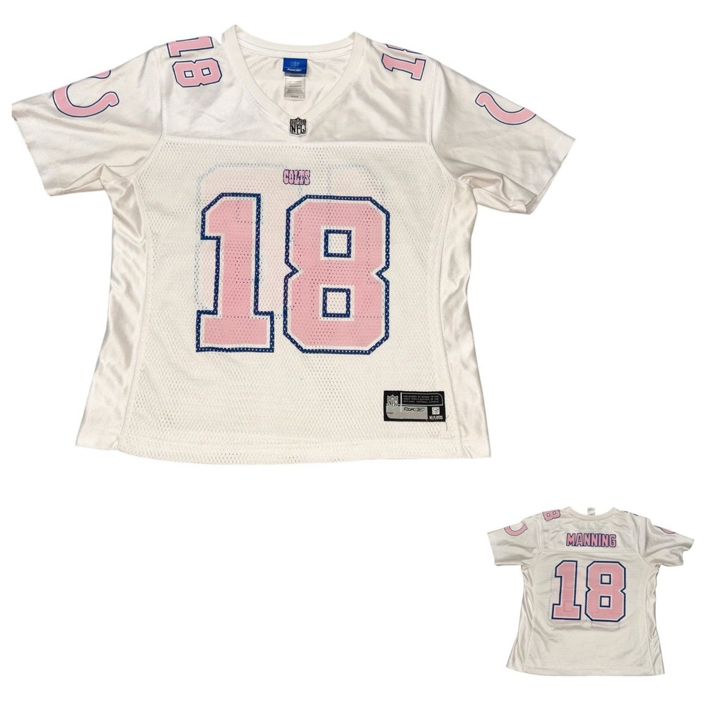 Reebok On Field Indianapolis Colts Peyton Manning‎ Pink Womens Medium NFL